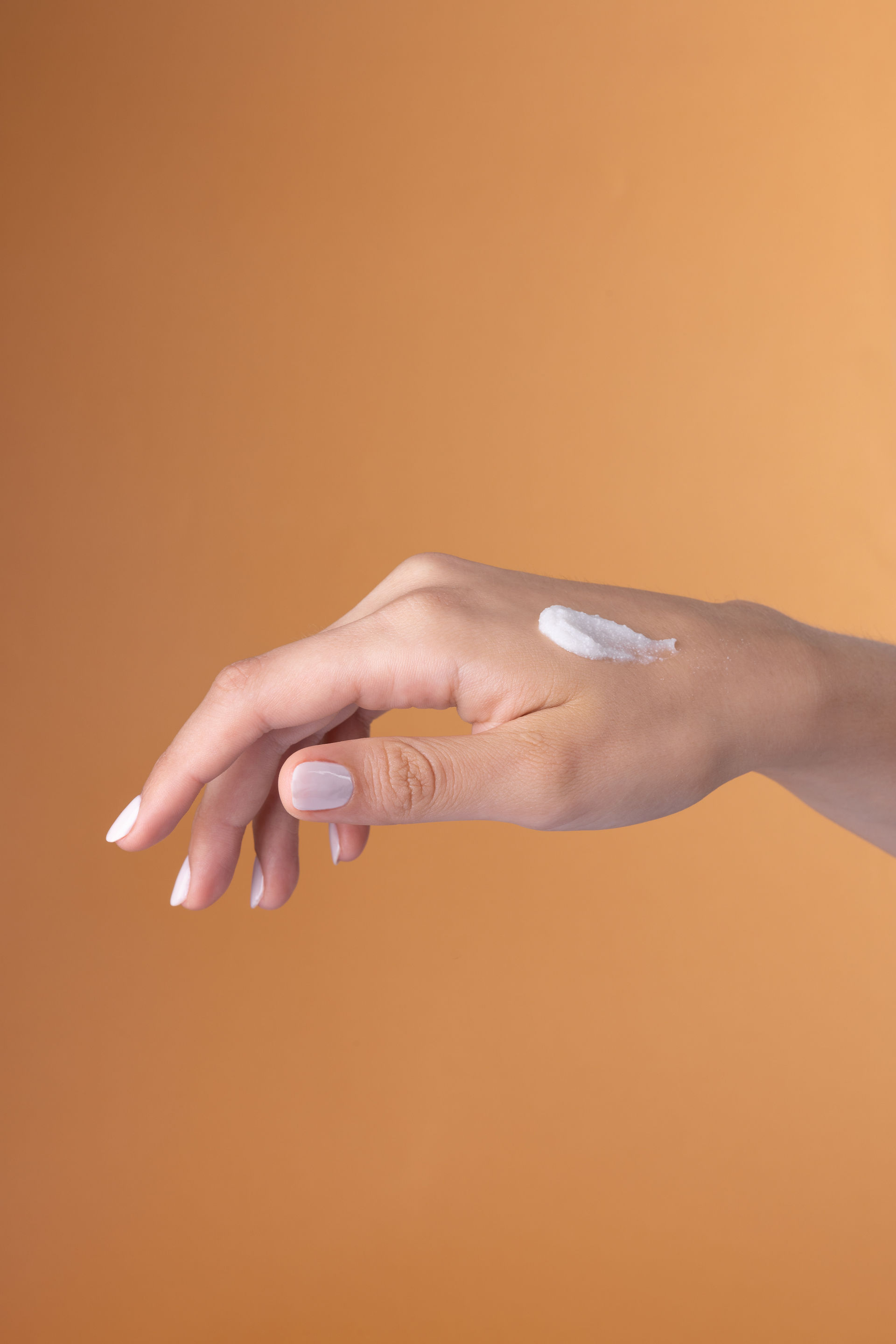 sunscreen on hand