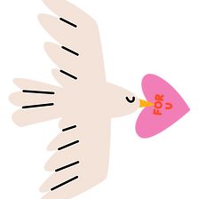 Bird with heart
