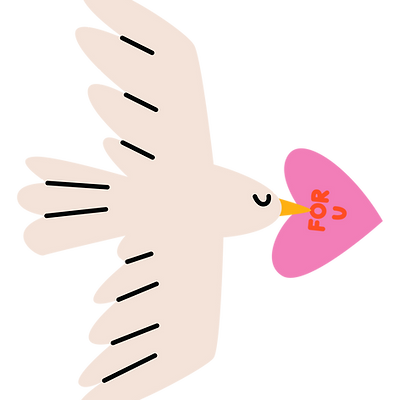 Oiseau avec cœur