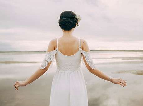 Bride Looking at the Sea