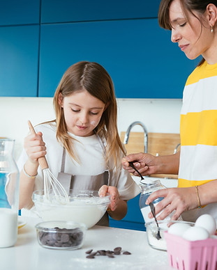 Mother and Daughter Baking
