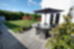 patio area and garden of a house