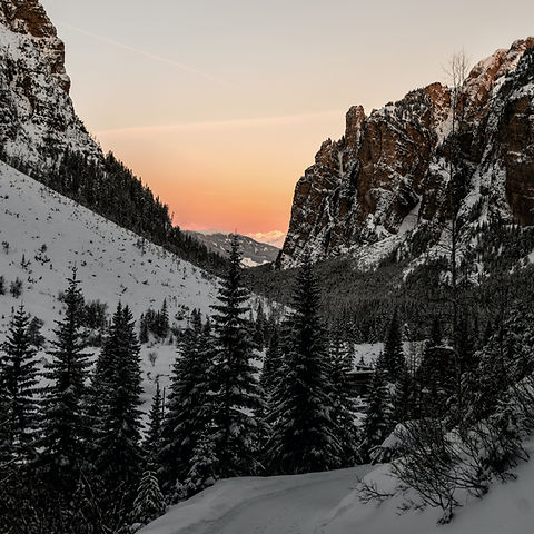 Snowy Mountain Sunset