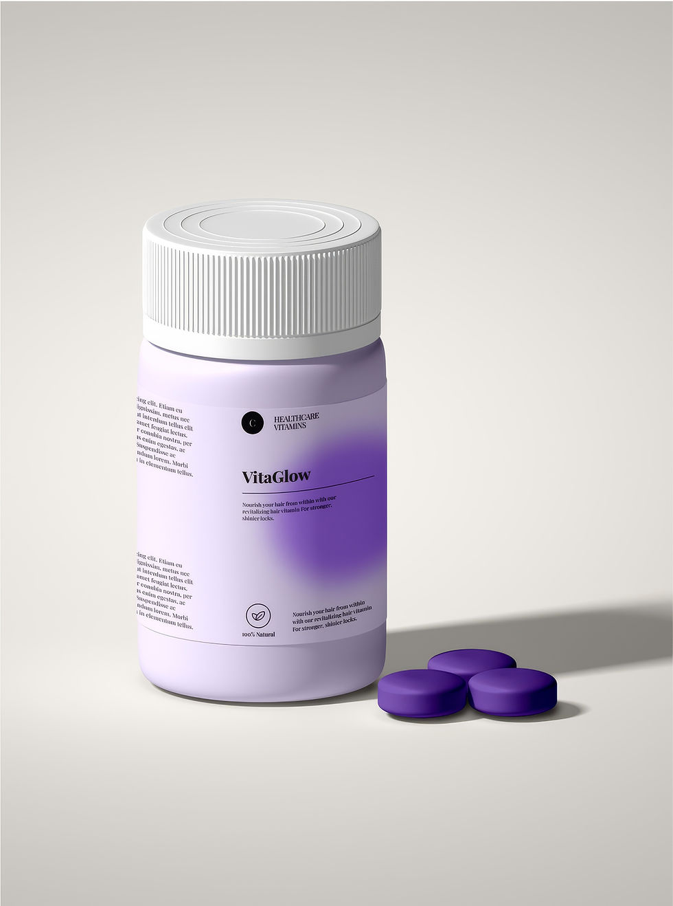 Purple Vitamin Bottle