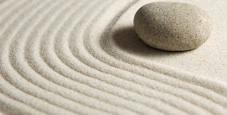 Zen-Garten mit Stein