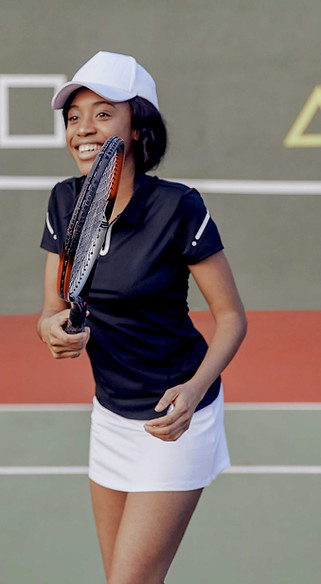 cancer patient practicing tennis