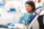 A woman on dental exam
