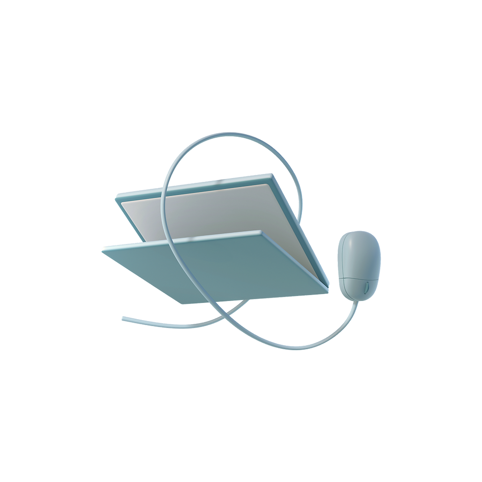 Floating Laptop and Mouse
