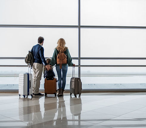 Famille à l'aéroport