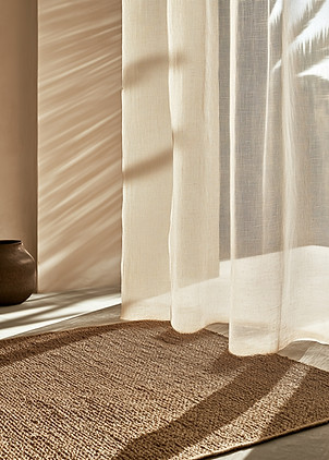 Sunlit Curtain and Rug