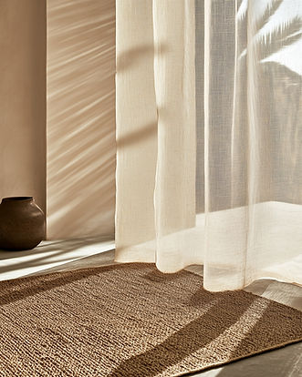 Sunlit Curtain and Rug
