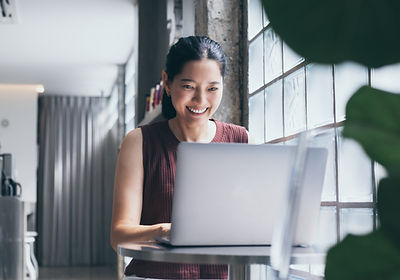 Woman Using Laptop