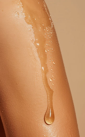 Tropfen auf der Haut