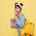 Smiling Student with Backpack
