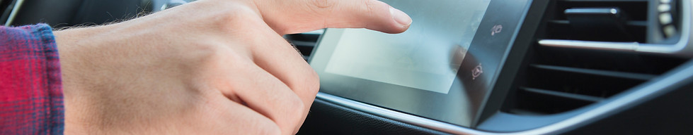 Tela do painel do carro