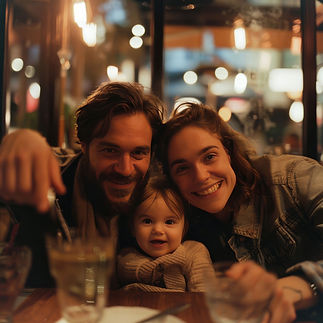 Family Selfie at Dinner