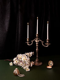 Vintage Candle Setup