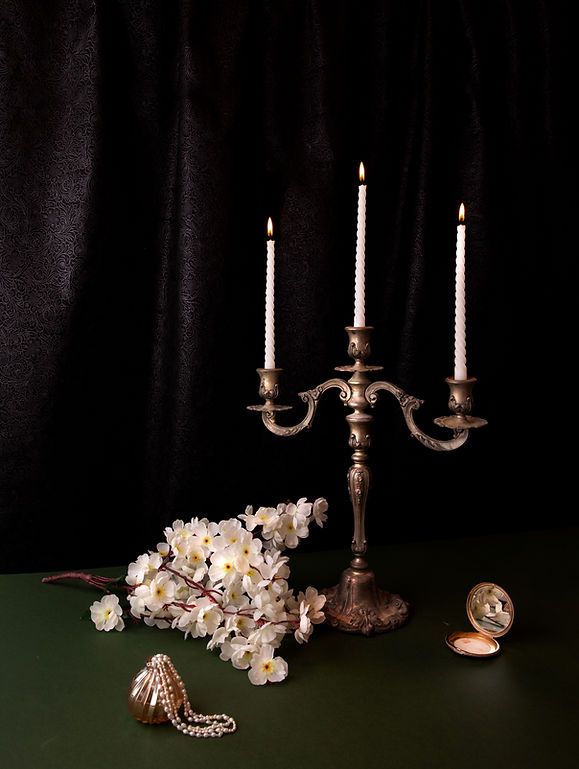 Vintage Candle Setup