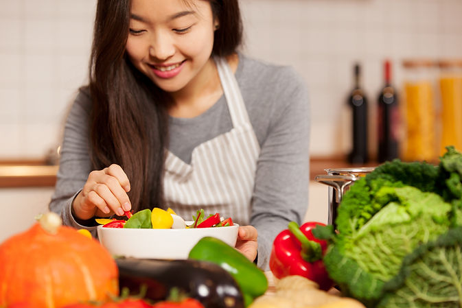 Person Cooking Healthy Meal