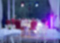 Tables and chairs at the wedding venue