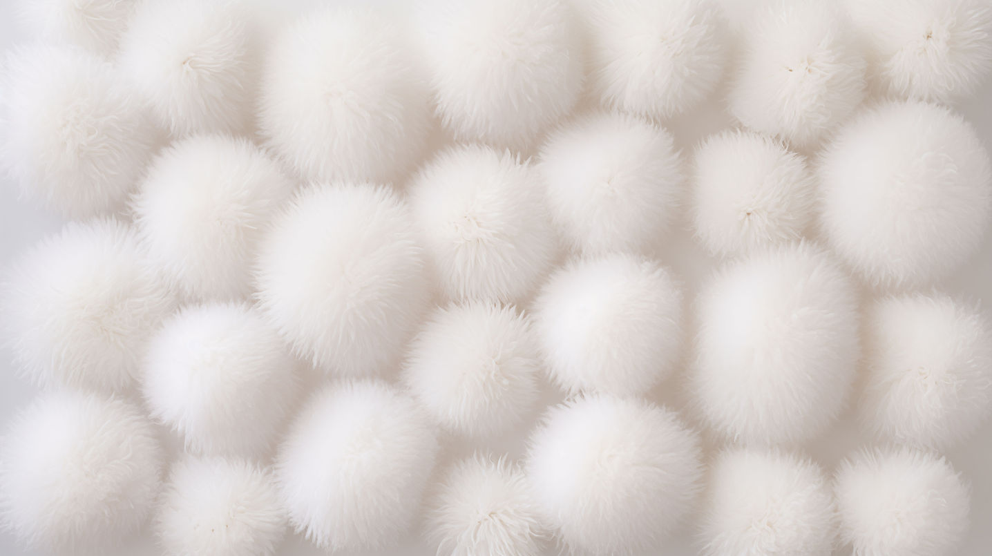 Pom Poms blancs
