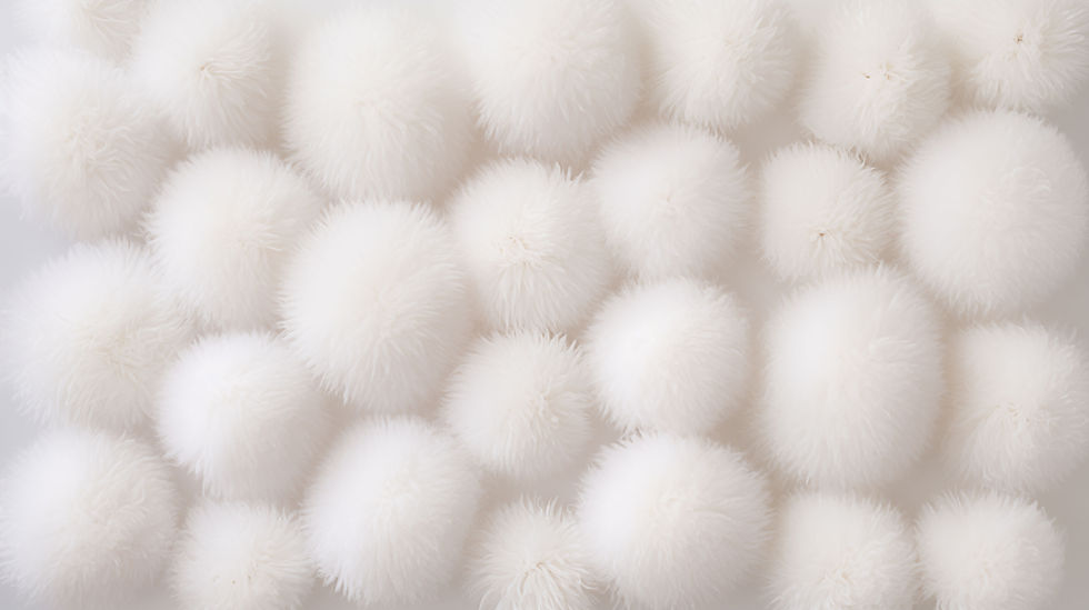 Pompons blancs