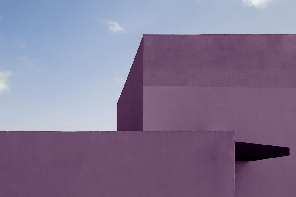 Geometric Purple Facade