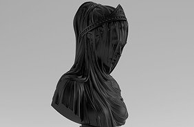 Black Bust Sculpture