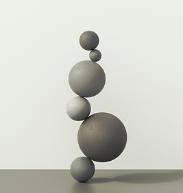 Stacked Gray Spheres