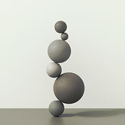 Stacked Gray Spheres