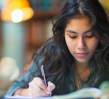 Étudiant en train d'étudier