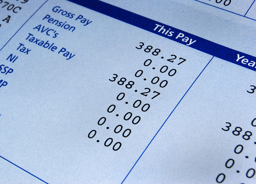 A payslip