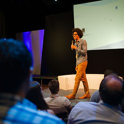 A keynote presentation being covered by Orange Box Studios in Las Vegas