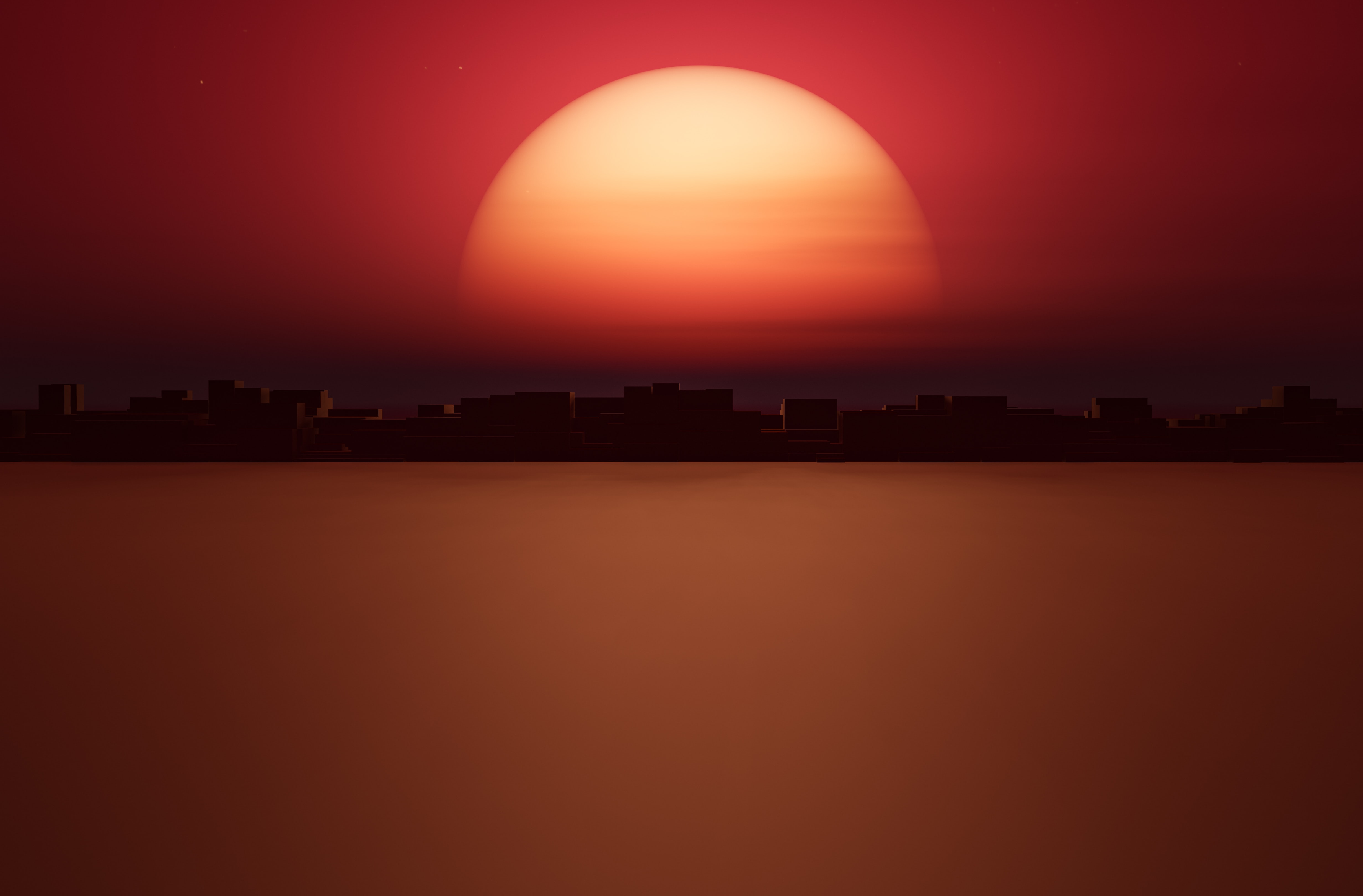 Sunset Over Horizon
