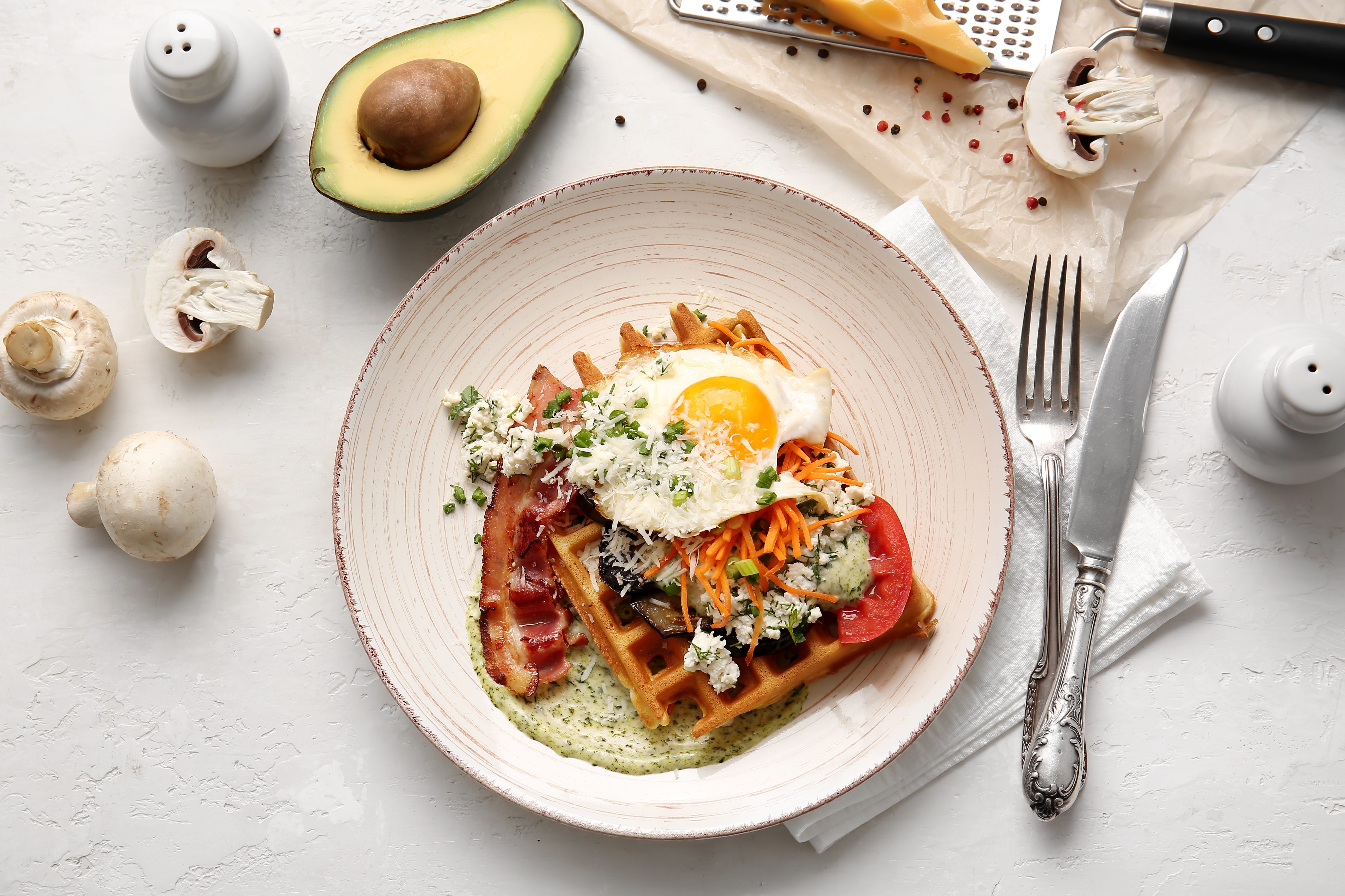 Arranged Food and Objects