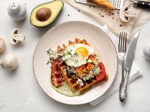 Gaufres salées sans gluten ni produits laitiers