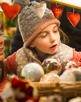 Family at the Christmas Market