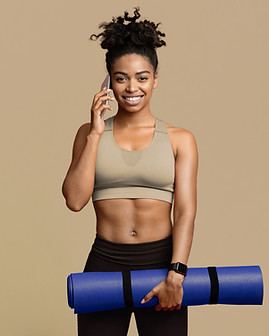 Fit Woman with Yoga Mat