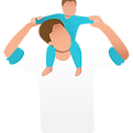 Father Carrying Child