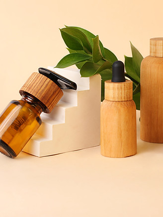 Wooden Cosmetic Containers