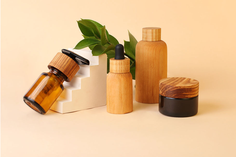 Wooden Cosmetic Containers