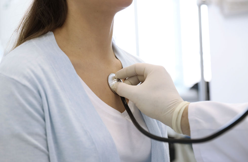 Doctor using stethoscope