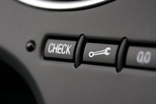 car interior - close-up of check engine lights