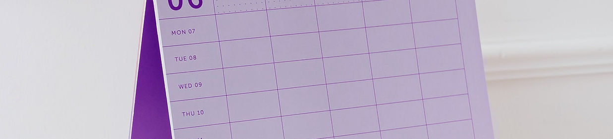 Purple Desk Calendar