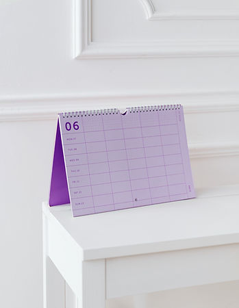 Purple Desk Calendar