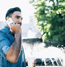 Talking on the Phone in the Park