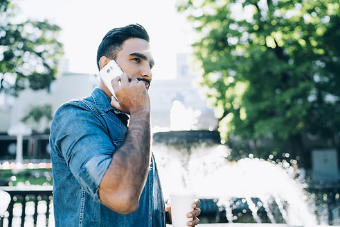Talking on the Phone in the Park