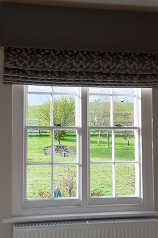 A general view looking through a window with a view into the garden