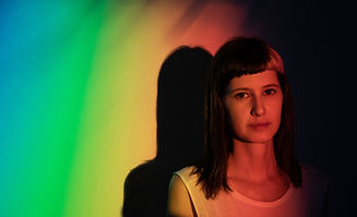 Portrait with Rainbow Colors