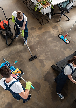 Cleaning Team at Work